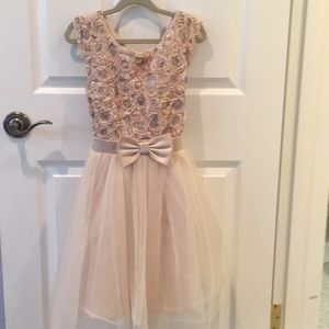 Gorgeous Cream with Gold Party Dress!